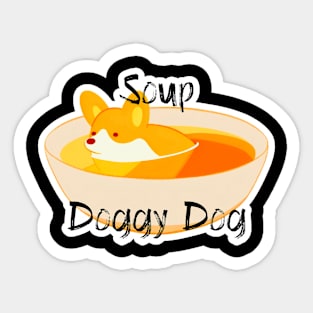 Soup Doggy Dog Titled Sticker